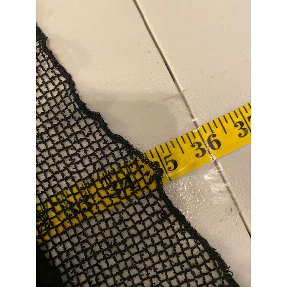 Black Open Front Layered Mesh Cardigan With 3/4 Sleeves By Creation Size XL - Picture 7 of 11